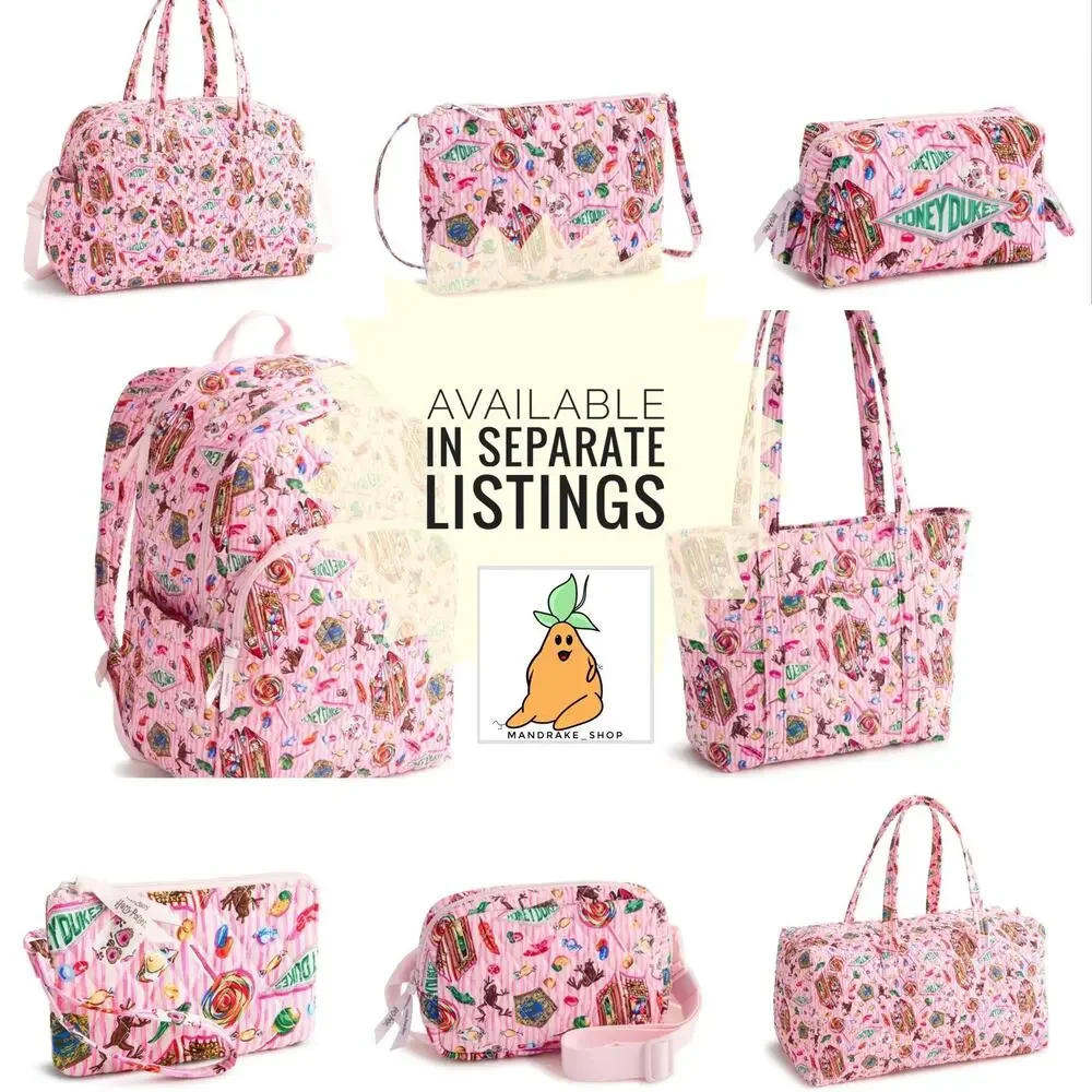 Vera Bradley Harry Potter Honeydukes Duffel Bag Travel Weekend Candy Pink - Picture 3 of 13